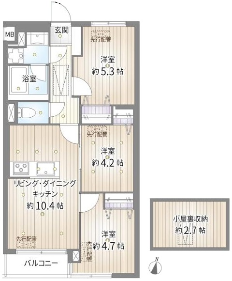 ライオンズマンション西高島平第2　3階　間取図